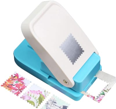Postzegel Vorm Pons - Papiersnijders - Vierkante perforator - Papierpons - Stempelvormige snijder - Rechthoekige postzegel pons - voor het maken van stempels, het snijden van etiketten, scrapbooking en het maken van kaarten