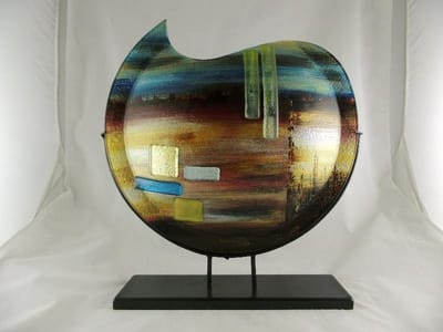 Vaas Maanvorm Desert 48cm - Handgeschilderd