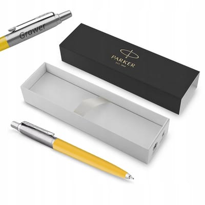 Parker Jotter Originals Gele Pen - Iconisch Design met Gravure