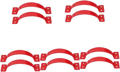 Ladderhandvat Sets - Speeltoestel Grepen - Veilig Klimmen - Roestvrij Staal - 15.8 cm Lengte - Rood