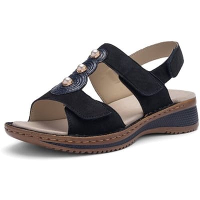 Sandalen met sleehak Ara -