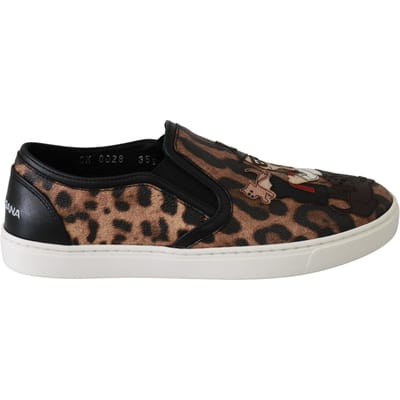 Dolce & Gabbana Leer Luipaard #dgfamily Instappers Schoenen