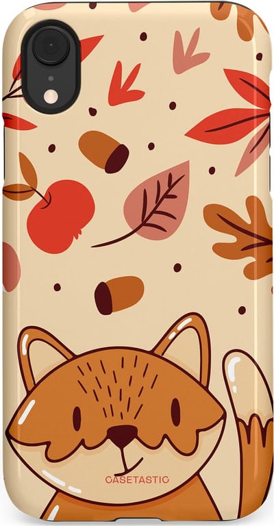 Casetastic hoesje geschikt voor Apple iPhone XR - Dubbellaagse bescherming - Boskat op avontuur - Fashion Case - Zand Terracotta Rood