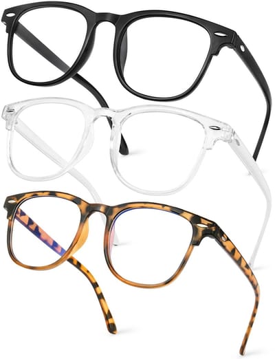Aomig Blauw Licht Blokkerende Bril, Anti Blauw Licht Computer Gaming Bril Voor Dames Heren, Lichtgewicht Leesbril Anti-Glare Anti Vermoeide Ogen