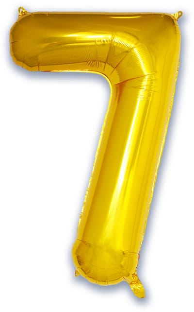 Folie Ballon Cijfer 7 Jaar Cijferballon Helium Ballonnen Feest Versiering Folieballon Verjaardag Versiering Goud 86 Cm