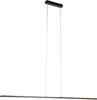 QAZQA Hanglamp Banda - Hanglamp - 1 lichts - 1185 mm - zwart
