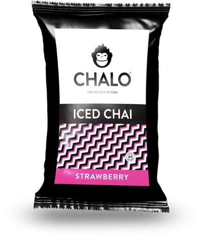 CHALO Strawberry Iced Chai - Vegan Aardbei Iced Tea - 1KG Navulzak met maatschepje