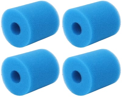Dailygoods- Zwembadfilterspons Herbruikbaar - 4 Stuks - Wasbaar - Vetabsorptie - Lichtgewicht - Hoogwaardig Materiaal - Filterschuim