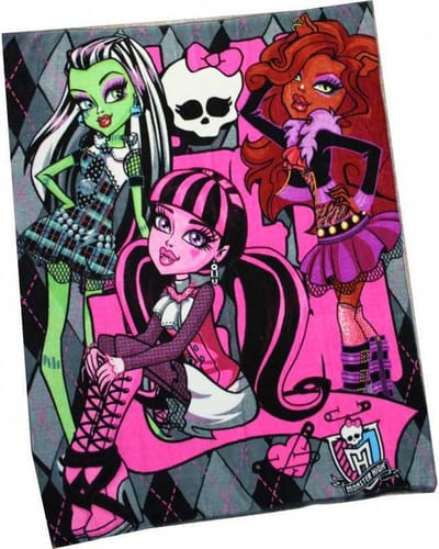 Monster High - Fleece deken - Plaid - Coral - 120x150Cm