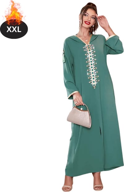 Bovista Islamitische Kleding - Djellaba Dames - Moslim Kleding - Arabisch Dames Kaftan - Alhamdulillah - XXL