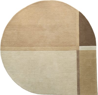 Acsento PalauGirareBeige Vloerkleed - 200 x 200 cm - Beige - Organisch - Wol - Woonkamer, Slaapkamer, Eetkamer - Geometrisch - Modern