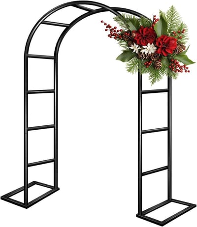 Tuinboog Klimplanten - Rozenboog Decoratie - Buiten Decoreren - Verstelbare Afmetingen - 80-350 cm - Zwart