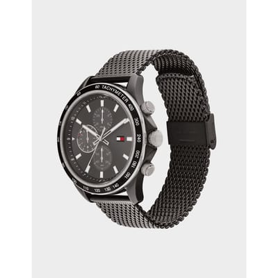 Accessories Tommy Hilfiger Miles Chronograph Mesh Bracelet Watch in Black