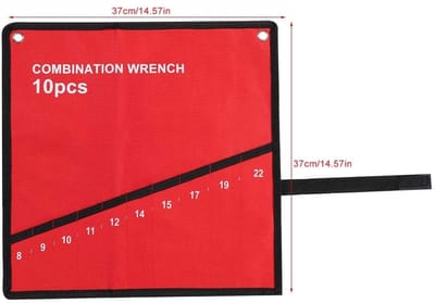 Dailygoods- Gereedschapstas - Lichtgewicht en opvouwbaar - 6/8/10/14/25 vakken - Canvas materiaal - Rood - Ideaal voor DIY en loodgieters - Gereedschap Organizer