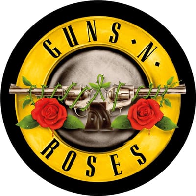 Signs USA - wandbord - dibond - Guns n Roses logo - Rond 20 cm