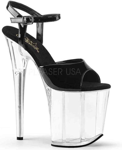 Pleaser - FLAMINGO-809 Sandaal met enkelband, Paaldans schoenen - Paaldans schoenen - 35 Shoes - Zwart