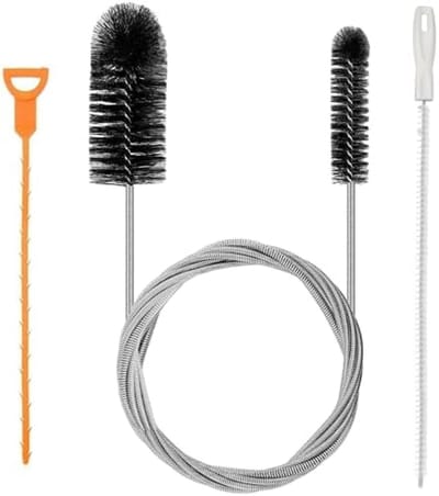 PolkaHome Pijp Cleaner Borstel Set - 80 Inch Douche Afvoer Ontstopper Gereedschap - 3 Stuks Gootsteen Drain Cleaners - Badkamer Pijp Unblocker - Plug Gat Borstel Afvoer Reiniging Tool Keuken