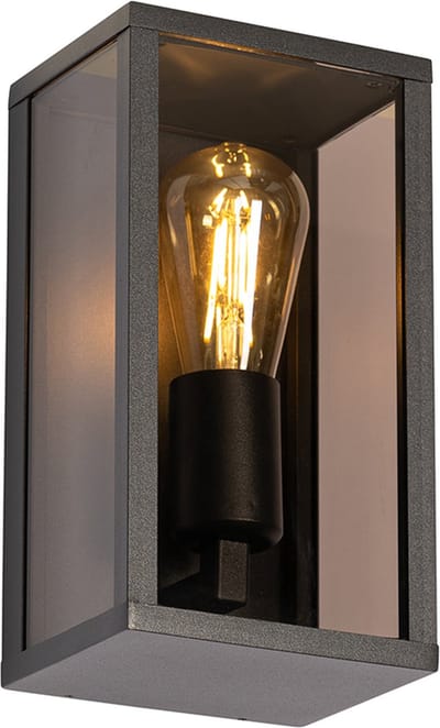 QAZQA charlois - Moderne Wandlamp voor buiten - 1 lichts - D 14 cm - Brons - Buitenverlichting