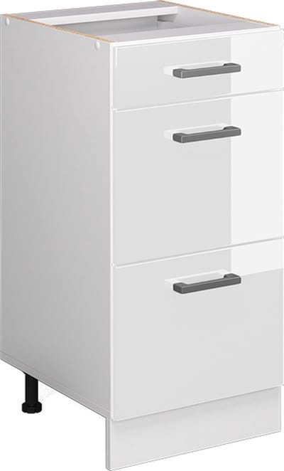 Vicco R-Line Keukenonderkast – 40 cm met laden, zonder werkblad Wit Hoogglans