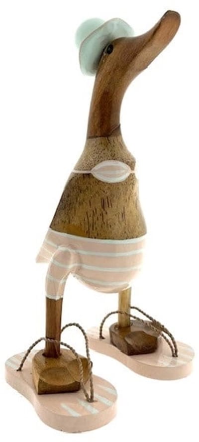 Houten eend Fleur M lichtzalm streep