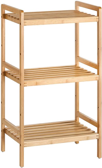 Opbergrek 45x31,5x80 Cm Natuur Bamboe Drie Open Planken Stevig Duurzaam Modern Minimalistisch Voor Badkamer Keuken Slaapkamer