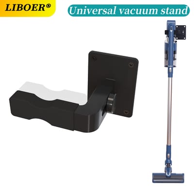 LIBOER Universele stofzuiger wandmontagestandaard, verstelbare, sterk dragende muursteunhouder voor Dyson Shark stofzuigerstandaard Black