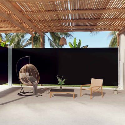vidaXL - Windscherm - uittrekbaar - 220x1000 - cm - zwart