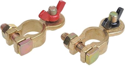 ProPlus Accupoolklem Set - Vleugelmoer - Rood en Zwart - 12-24V - 35-50mm²
