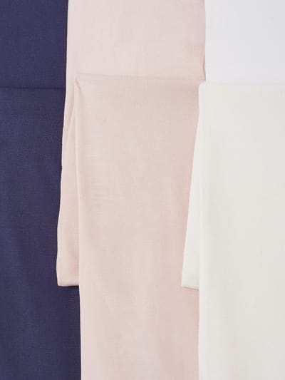 Vertbaudet Set - 3 panty's - kind - polyamide - roze - wit - blauw
