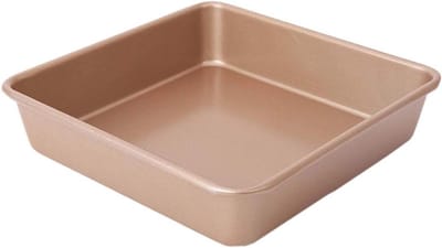 Vierkante Taartvorm - Bakvorm Keuken - Taarten Bakken - Eenvoudig Verwijderen - 21 cm - Goud