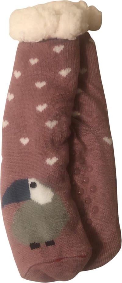 Premium Kwaliteit Thermo Fleece Sokken - Gevoerde Huissokken - One Size - Unisex - Paars