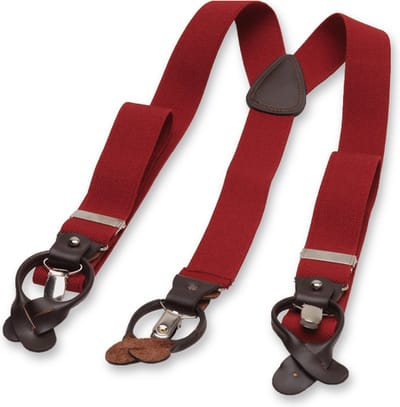 E.L. Cravatte Bretels - Luxe - Donkerrood