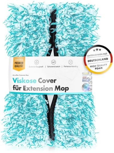 ChemicalWorkz® - Microfiber Extension Mop - Viscose Cover - Blue