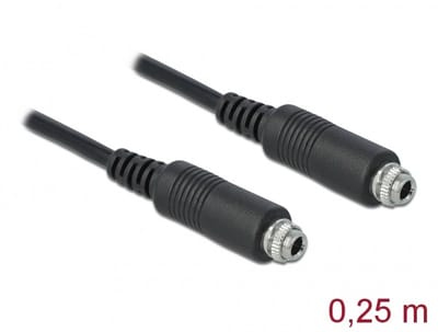 Delock Cable Stereo Jack 3.5 mm female panel-mount > Stereo Jack 3.5 mm female panel-mount 25 cm