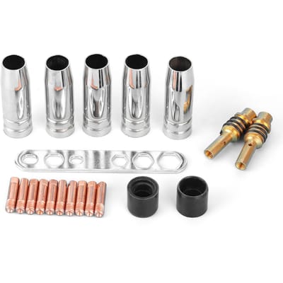 Lot de 20 pièces 12 mm 0,8 mm Buse de soudeur Pointe de soudure par contact Convient pour brûleur MAGMIGMB15MB14
