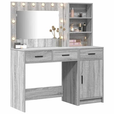 vidaXL - Kaptafel - 2 - st - Grijs - 78,5 - x - 41 - x - 135 - cm - Bewerkt - hout