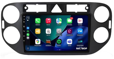 Geschikt voor Volkswagen Tiguan (2007 t/m 2016) | 4+64GB 8-CORE | 9 inch Android 15.0 CarPlay autoradio | Draadloos CarPlay & Android Auto | Externe microfoon | Bluetooth & WiFi | NAVIBOP NB-5095 | Bouwjaar 2007 t/m 2016