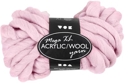 XL Garen van Acryl, L: 15 M, afm mega, roze, 300 gr/ 1 bol