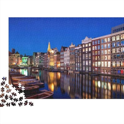 Legpuzzel - Puzzelspel - Ontspanning - Gerecycled materiaal - 1000 stukjes - Amsterdam Kanaal