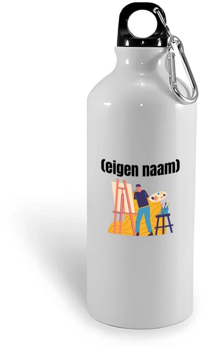 Hacebo® - kunstenaar die schildert met eigen naam waterfles - Kunst - kunstenaars/kunstenaressen - iemand die houdt van kunst of kunst maken - verjaardag - cadeau - kado - water fles - 400ML