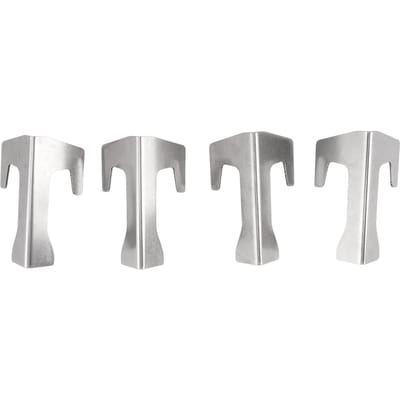 4 Pièces Écarteurs de Plaque Chauffante de Barbecue Facile à Installer Inoxydable Universel Acier Inoxydable Flamme de Barbecue
