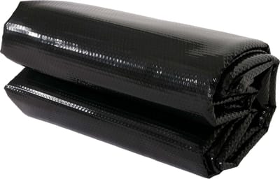 Zwembadafdekking Warmtezeil Afdekzeil Zonnezeil Zonnezeil, dikte: 400 µm ~ ovaal 7,31x3,65m zwart