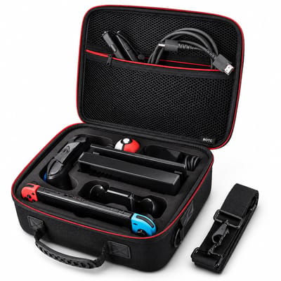 BOTC Case Geschikt voor Nintendo Switch - Beschermhoes - Opbergtas - Portal case - opbergcase - Draagbare Opbergtas Koffer - Zwart