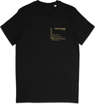 T Shirt Heren - Gepersonaliseerd - Trotse Vader Cadeau - Zwart - XS