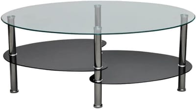 Salontafel met 3 niveaus - Glazen bijzettafel - Woonkamer organiseren - Exclusief design - 90 x 45 x 43 cm