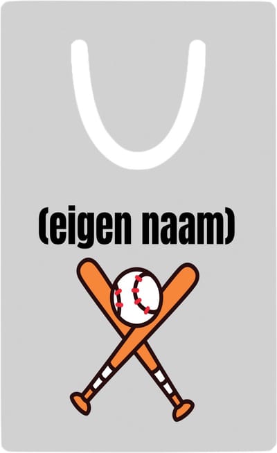 Hacebo® - honkbal met knuppels met eigen naam metalen boekenlegger - Honkbal - atleten - iemand die houdt van honkbal - verjaardag - cadeau - kado Bladwijzer boekenleggers - 7.6 cm x 5cm