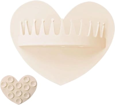 Wandgemonteerde douchehaarvanger - Haarverzamelaar voor douche - Zuignap siliconen haarclip - 12x9,9x3,6cm - Herbruikbare badafvoerbeschermer - voor badkamer, huis en vrienden - wit