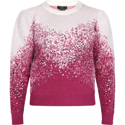 Faina Jumper Dames GEBROKEN WIT FUCHSIA