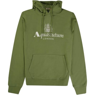 Aquascutum Active Big Logo Groene Hoodie