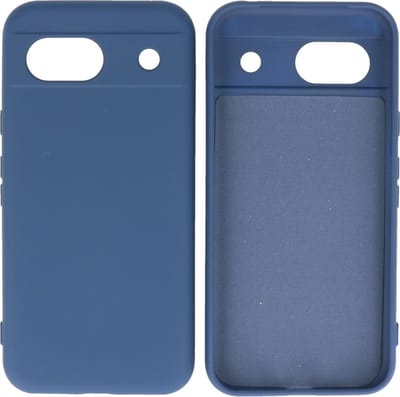 Hoesje Geschikt voor Google Pixel 8A - Fashion Telefoonhoesje Backcover - Siliconen Hoesje - Navy
